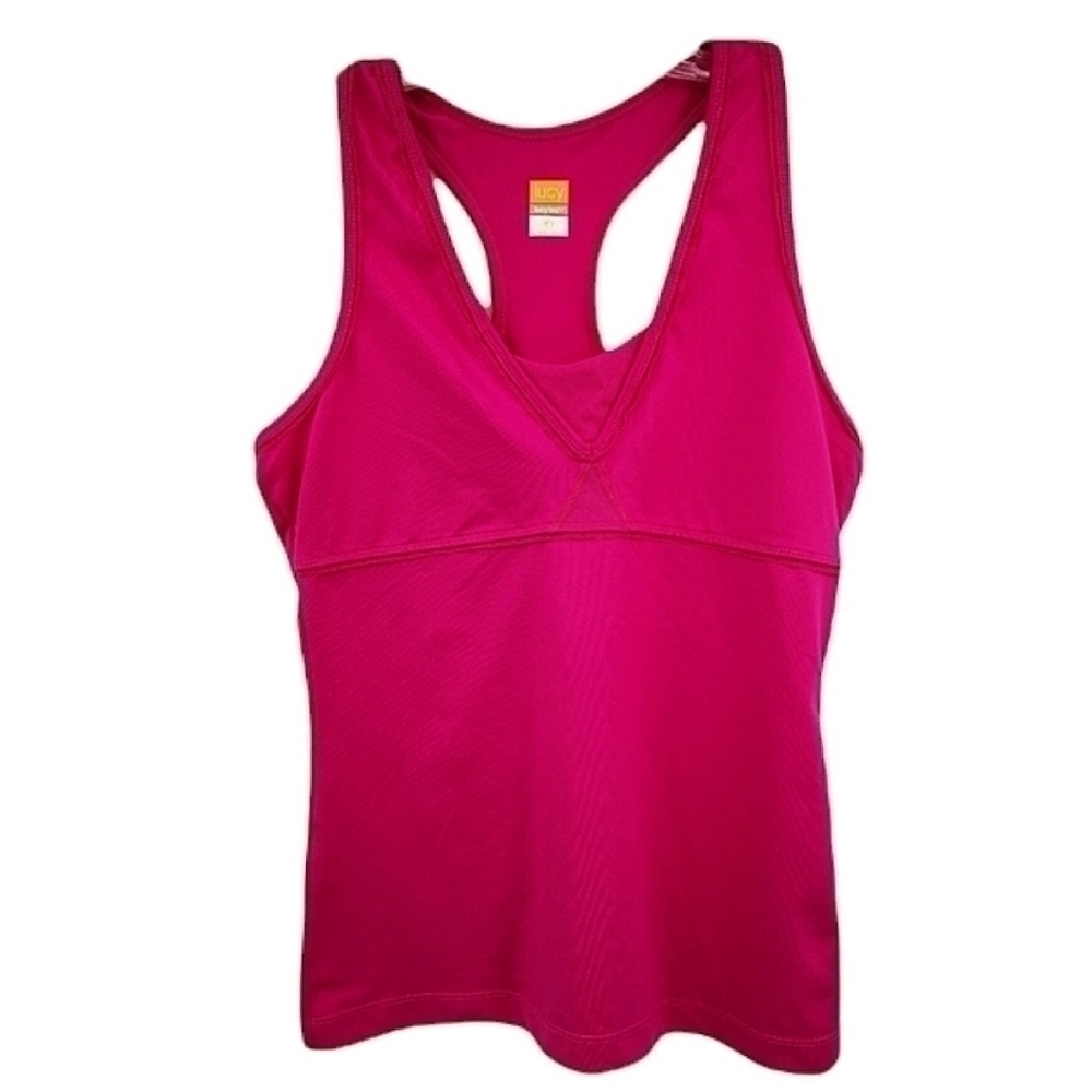 Lucy Tech Women's M Pink Racer-back Athletic Performance Sleeveless Top USA